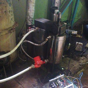 двух оборотный котёл с контуром ГВС