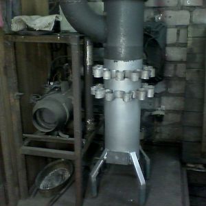 Общий вид печи с газовой пушкой.
