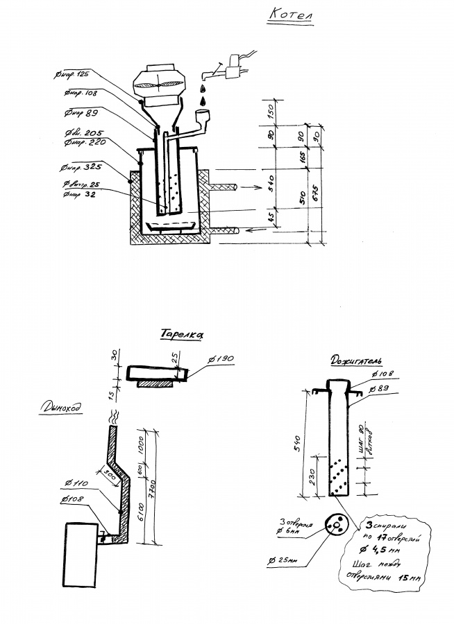 Печь на отработанном масле чертежи